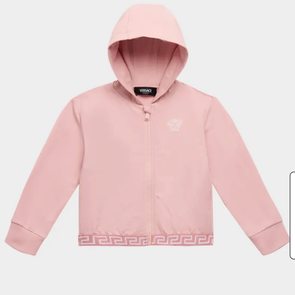 NWT Versace Girl's Greca Trim Hoodie size 12-18 months